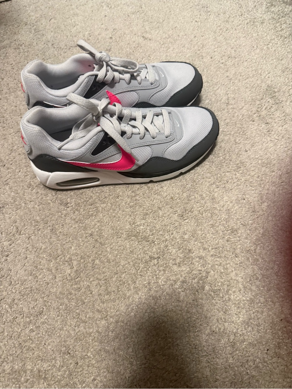 Nike Grey and Pink Low-Top Sneakers